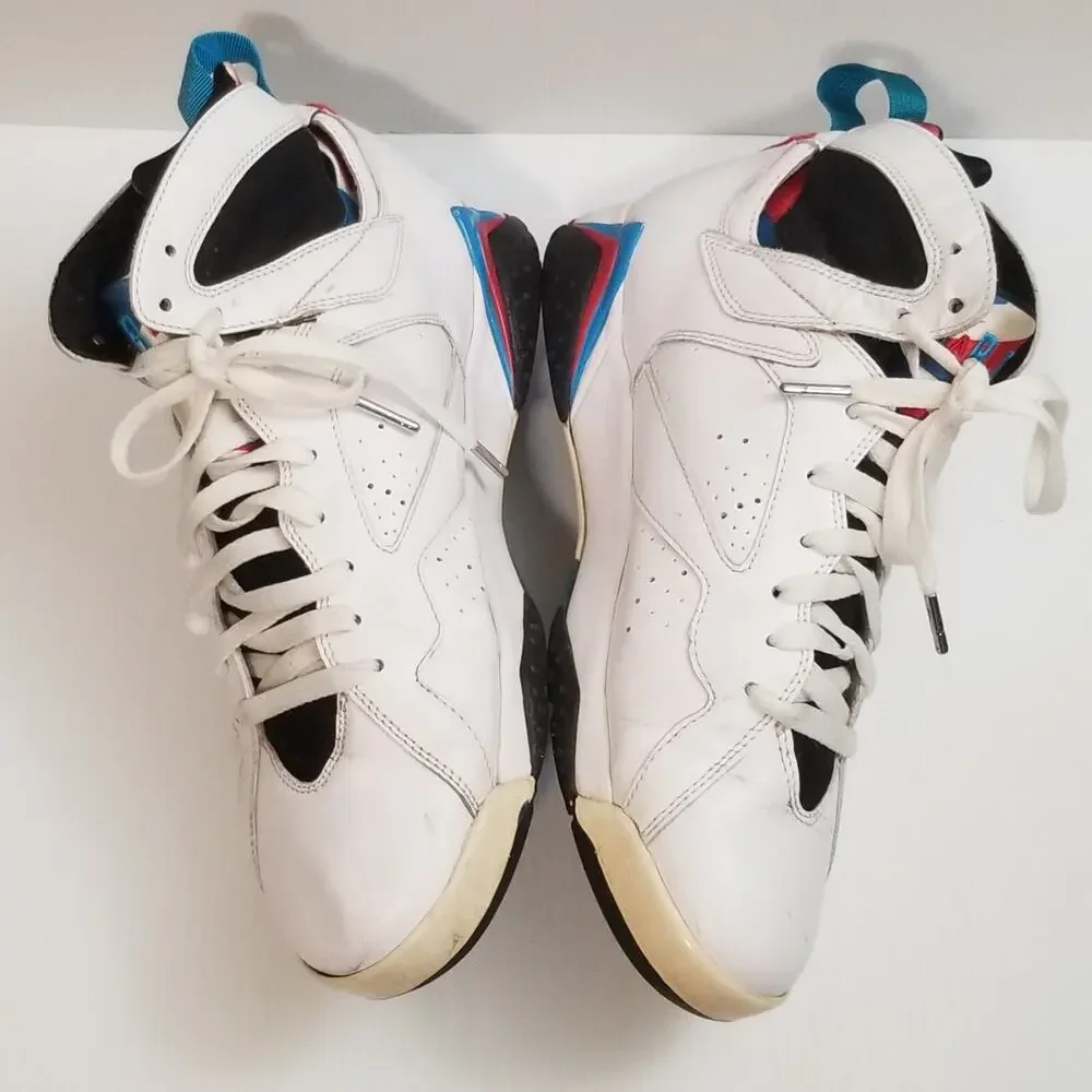 Nike Air Jordan VII 7 Retro White/Orion Blue-Black-Infrared 304775-105 Size 10